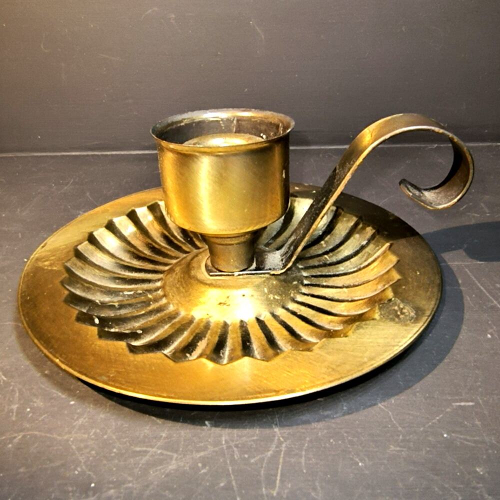 1440.  Brass Finger Loop Candle Holder